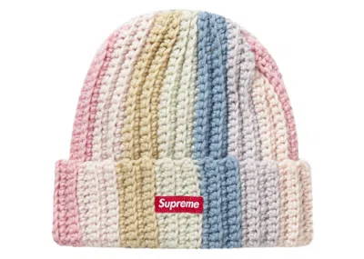 Pre-owned Supreme Gradient Crochet Beanie In Pink