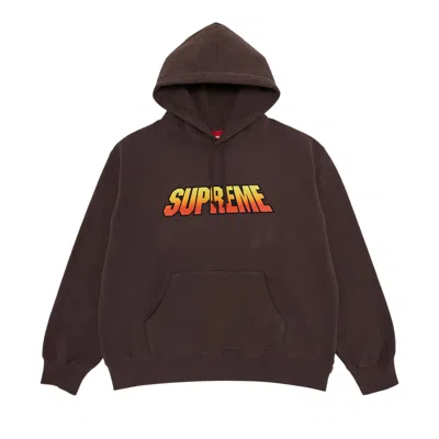 Pre-owned Supreme Gradient Hooded Sweatshirt 'brown'