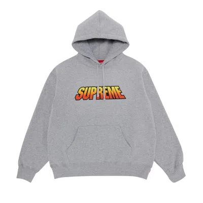 Pre-owned Supreme Gradient Hooded Sweatshirt 'heather Grey'