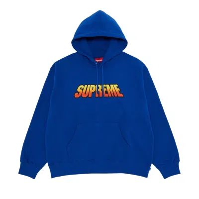 Pre-owned Supreme Gradient Hooded Sweatshirt 'royal' | Blue | Men's Size M