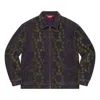 Supreme Gradient Jacquard Denim Work Jacket 'black Purple Yellow' In Multi