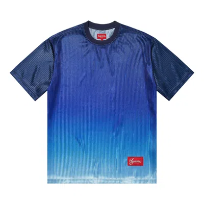 Pre-owned Supreme Gradient Mesh Stripe Jersey 'royal Blue'