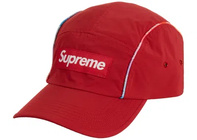 Pre-owned Supreme Gradient Piping Camp Cap In Red