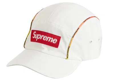 Pre-owned Supreme Gradient Piping Camp Cap In White