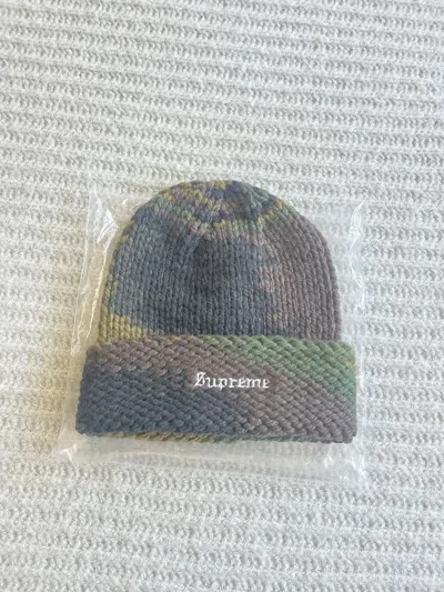 Pre-owned Supreme Gradient Space Dye Beanie Camo New
