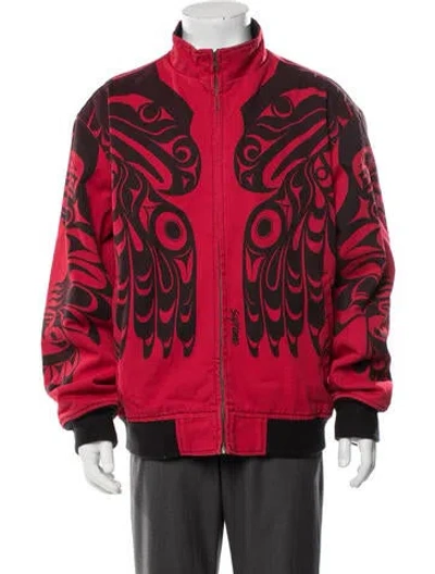 Pre-owned Supreme Graphic Print Bomber Jacket In Red