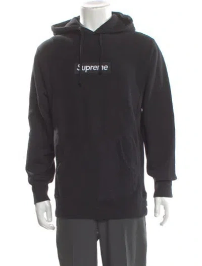 Pre-owned Supreme Graphic Print Crew Neck Hoodie In Gray