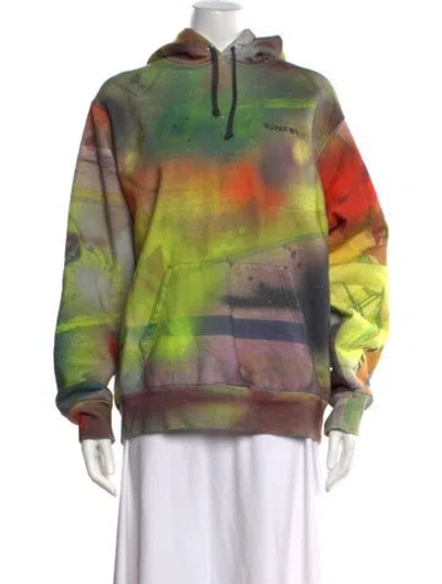 Pre-owned Supreme Graphic Print Crew Neck Hoodie In Green