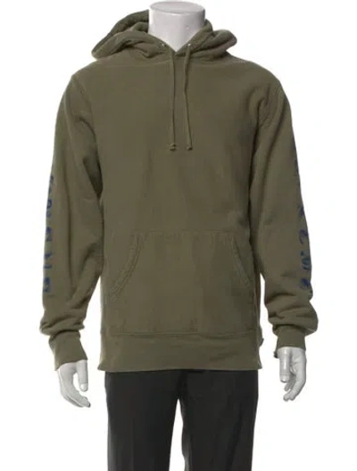 Pre-owned Supreme Graphic Print Crew Neck Hoodie In Green