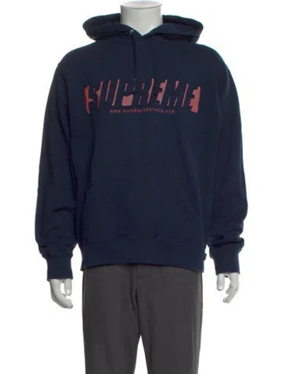 Pre-owned Supreme Graphic Print Crew Neck Hoodie In White
