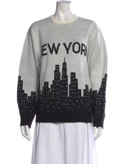 Pre-owned Supreme Graphic Print Crew Neck Sweater In Black