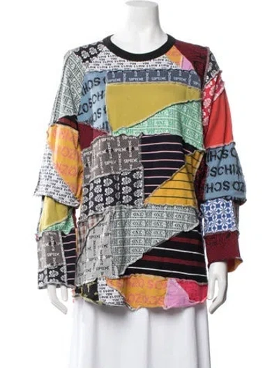 Pre-owned Supreme Graphic Print Crew Neck Sweater In Multicolor