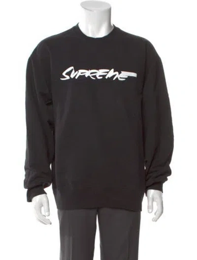 Pre-owned Supreme Graphic Print Crew Neck Sweatshirt In Black