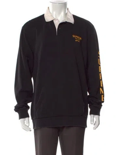 Pre-owned Supreme Graphic Print Crew Neck Sweatshirt In Black