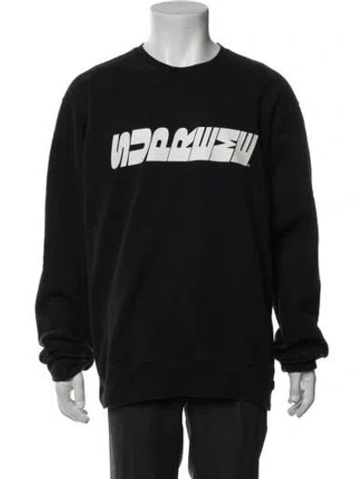Pre-owned Supreme Graphic Print Crew Neck Sweatshirt In Black