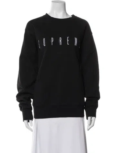 Pre-owned Supreme Graphic Print Crew Neck Sweatshirt In Blue