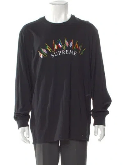 Pre-owned Supreme Graphic Print Crew Neck Sweatshirt In Gray