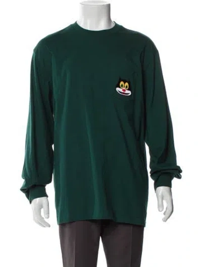 Pre-owned Supreme Graphic Print Crew Neck Sweatshirt In Green
