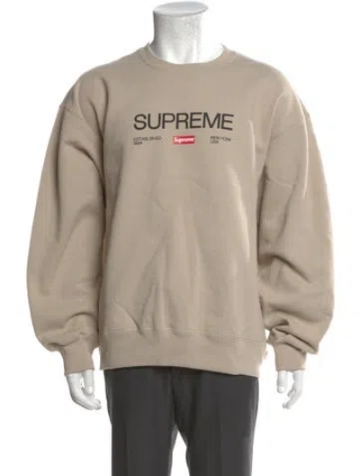 Pre-owned Supreme Graphic Print Crew Neck Sweatshirt In Neutral