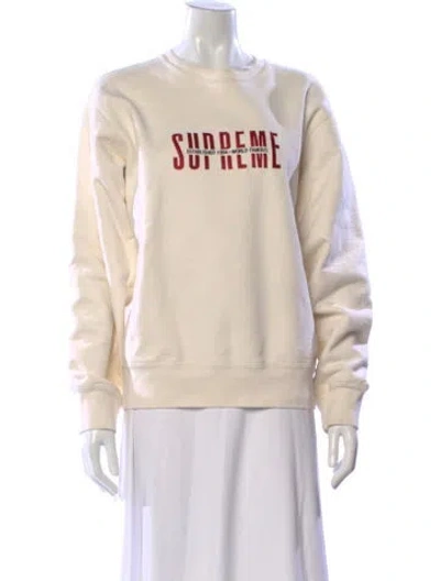 Pre-owned Supreme Graphic Print Crew Neck Sweatshirt In Neutral