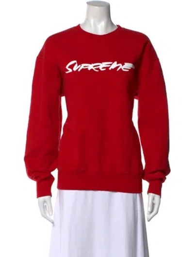 Pre-owned Supreme Graphic Print Crew Neck Sweatshirt In Red