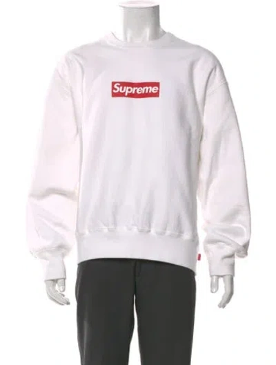 Pre-owned Supreme Graphic Print Crew Neck Sweatshirt In White