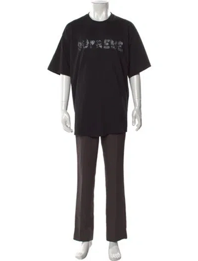 Pre-owned Supreme Graphic Print Crew Neck T-shirt In Black