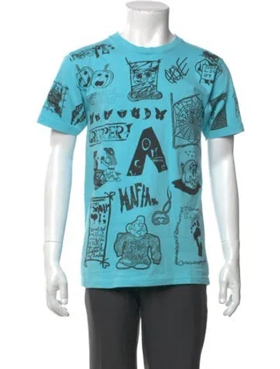 Pre-owned Supreme Graphic Print Crew Neck T-shirt In Blue