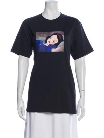 Pre-owned Supreme Graphic Print Crew Neck T-shirt In Blue