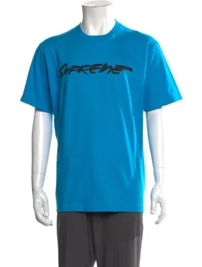 Pre-owned Supreme Graphic Print Crew Neck T-shirt In Blue