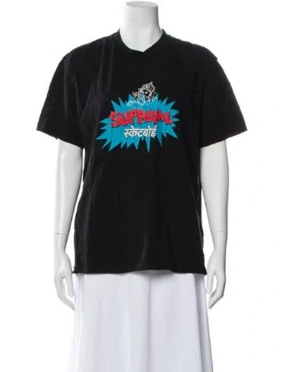 Pre-owned Supreme Graphic Print Crew Neck T-shirt In Gray