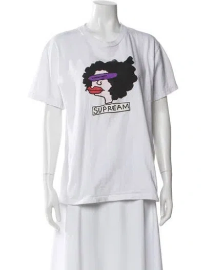 Pre-owned Supreme Graphic Print Crew Neck T-shirt In Gray