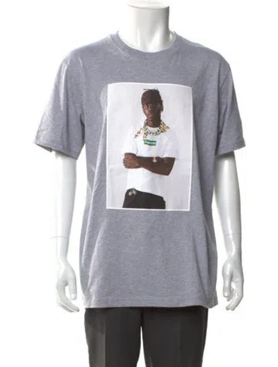 Pre-owned Supreme Graphic Print Crew Neck T-shirt In Gray
