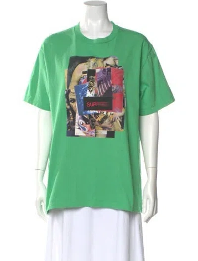 Pre-owned Supreme Graphic Print Crew Neck T-shirt In Green