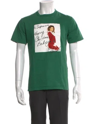 Pre-owned Supreme Graphic Print Crew Neck T-shirt In Green