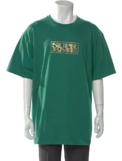 Pre-owned Supreme Graphic Print Crew Neck T-shirt In Green