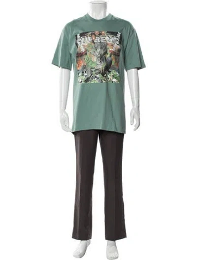 Pre-owned Supreme Graphic Print Crew Neck T-shirt In Green