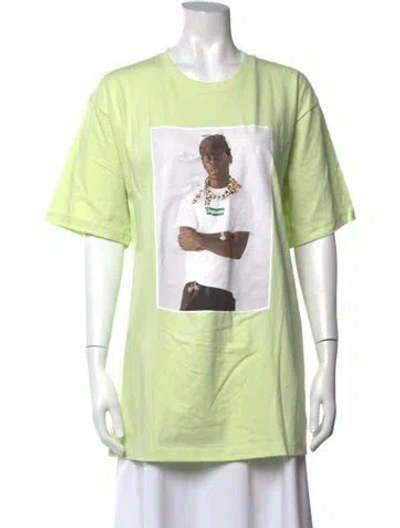 Pre-owned Supreme Graphic Print Crew Neck T-shirt In Green