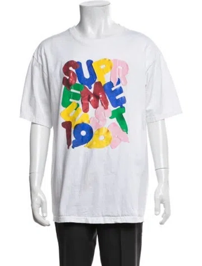 Pre-owned Supreme Graphic Print Crew Neck T-shirt In Grey