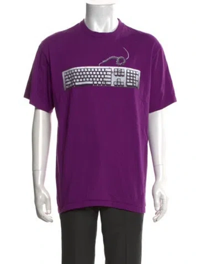 Pre-owned Supreme Graphic Print Crew Neck T-shirt In Purple