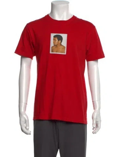 Pre-owned Supreme Graphic Print Crew Neck T-shirt In Red