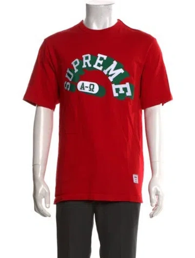 Pre-owned Supreme Graphic Print Crew Neck T-shirt In Red