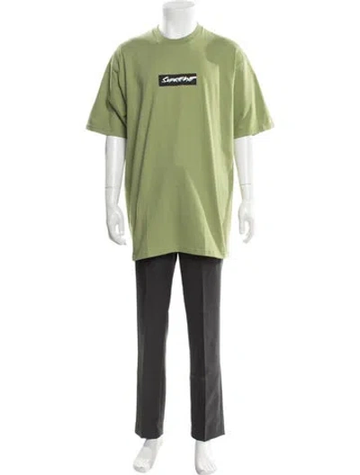 Pre-owned Supreme Graphic Print Crew Neck T-shirt W/ Tags In Green