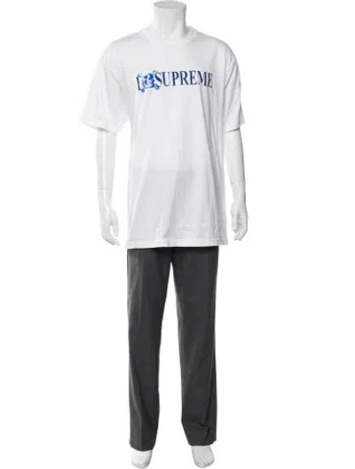Pre-owned Supreme Graphic Print Crew Neck T-shirt In White