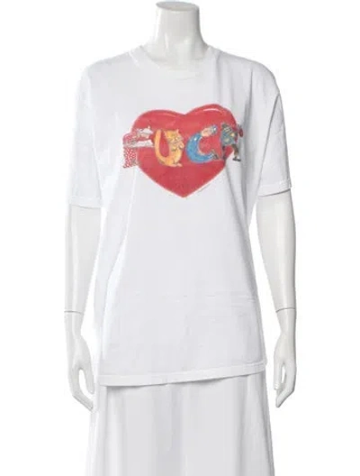 Pre-owned Supreme Graphic Print Crew Neck T-shirt In White