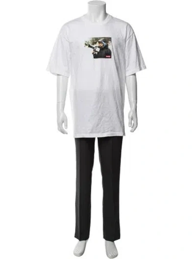 Pre-owned Supreme Graphic Print Crew Neck T-shirt In White