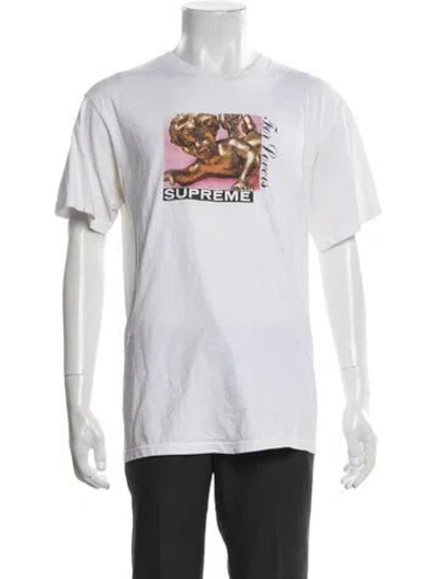 Pre-owned Supreme Graphic Print Crew Neck T-shirt In White
