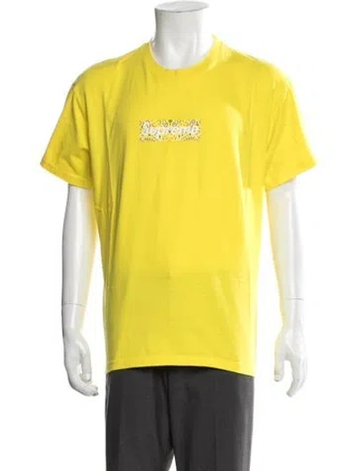 Pre-owned Supreme Graphic Print Crew Neck T-shirt In Yellow