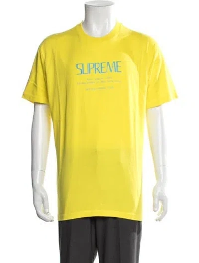 Pre-owned Supreme Graphic Print Crew Neck T-shirt In Yellow