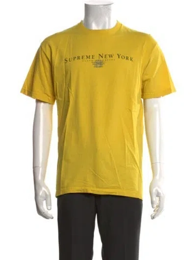 Pre-owned Supreme Graphic Print Crew Neck T-shirt In Yellow